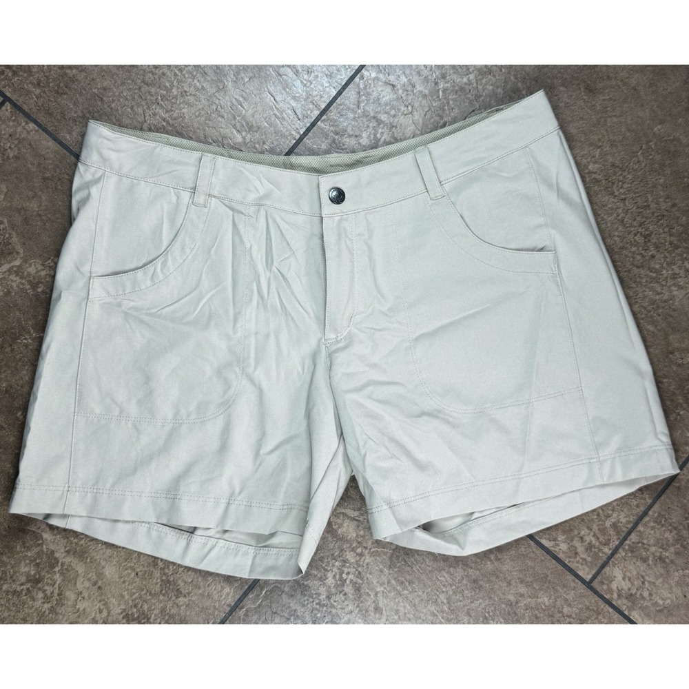 Patagonia Womens Quandary Khaki Shorts 12 Worn Wear Gorpcore Hiking Trail Summer